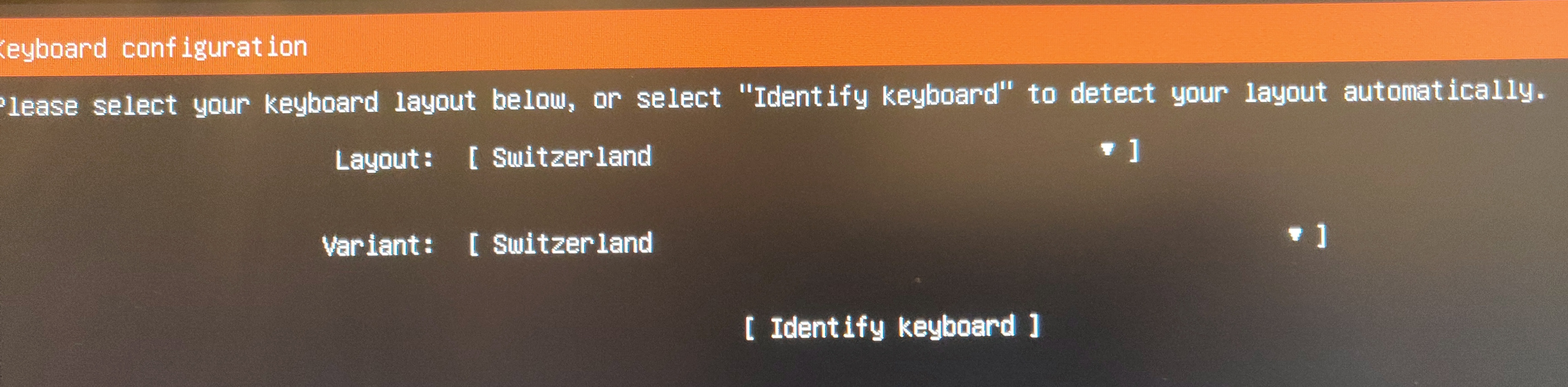 keyboard selection
